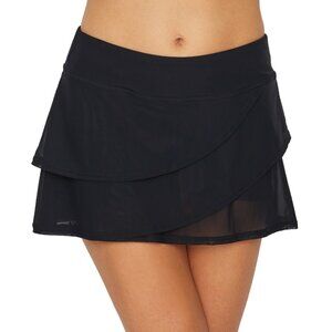 Coco Reef Classic Solids Skirted Short Skirt Swim Bottom Black Size L MSRP $70